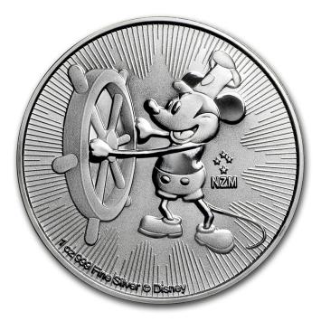 Nieuw-Zeeland Disney Steamboat Willie Mickey Mouse 2017 1 ounce silver